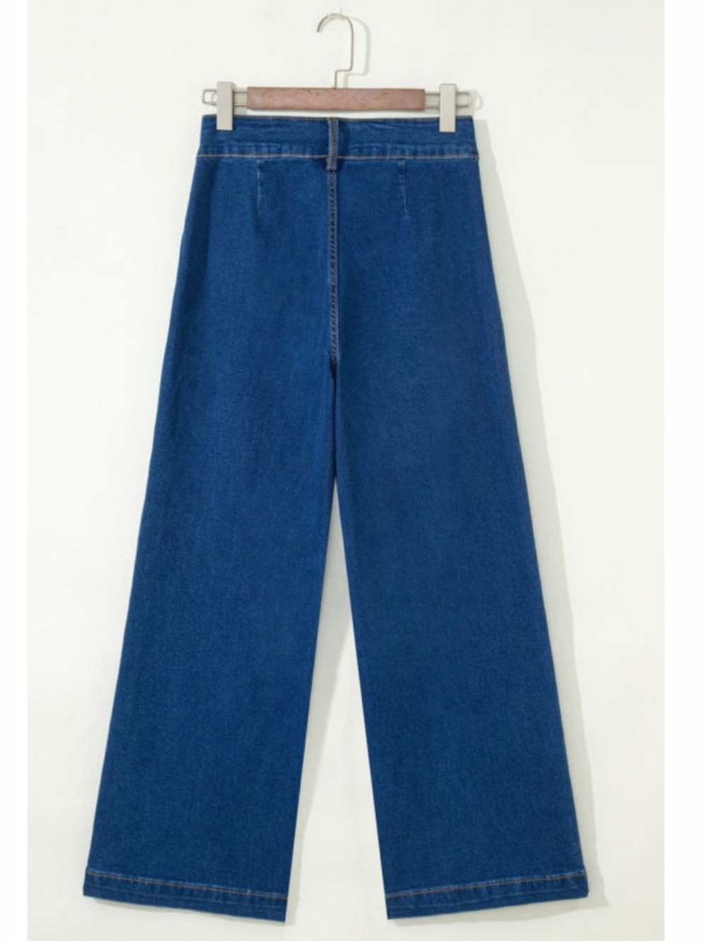 Sail Blue High Wasted Wide Leg Denim Pants - Picture 6 of 12